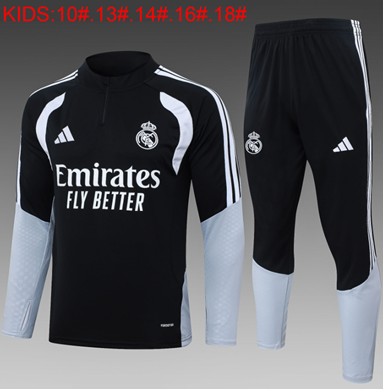 Chándal Real Madrid 2026/27 ( Black Half Zip) - NIÑOS